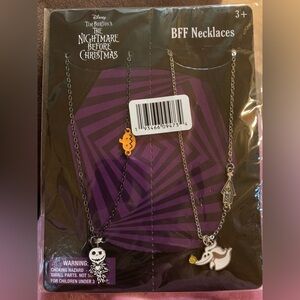 Nightmare Before Christmas Zero and Jack skeleton necklace bff set Tim Burton